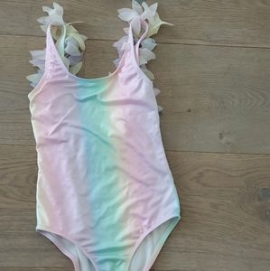 Stella Cove Little Girls One Piece With Feathers